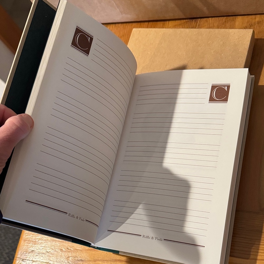 Flyfisher's Address Book with Green Spine - Picture 3 of 3